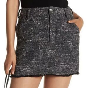 NWOT 10 Crosby Derek Lam Grey Tweed Skirt 2